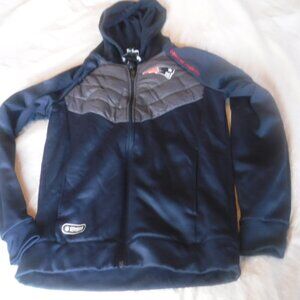 New England Patriots New Era Size Medium Blue Zipper Front Hoodie Sweat Shirt